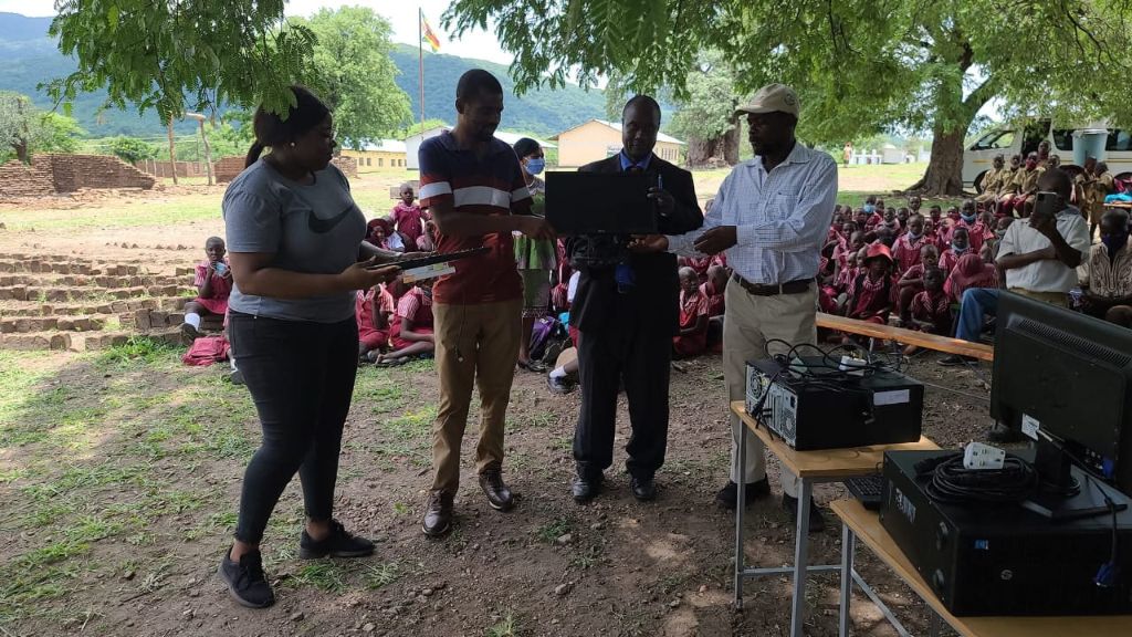 Official computer equipment handover to the school principal